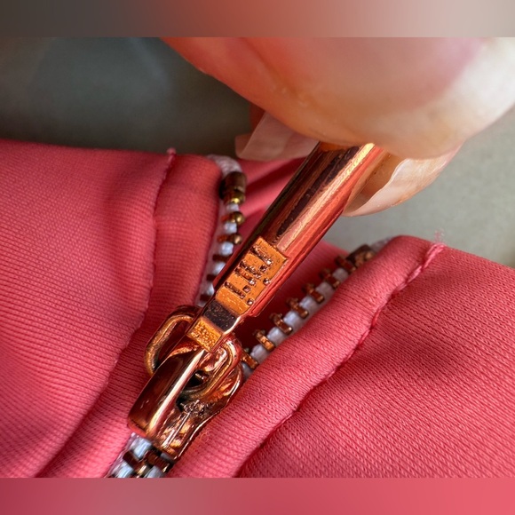 Juicy Couture Orange One Piece Swimsuit - Size L Tie Zipper Comfy Beach Summer - Picture 8 of 16